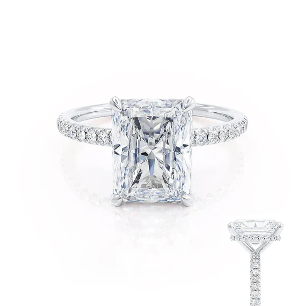 Lily Arkwright emerald lab diamond rings